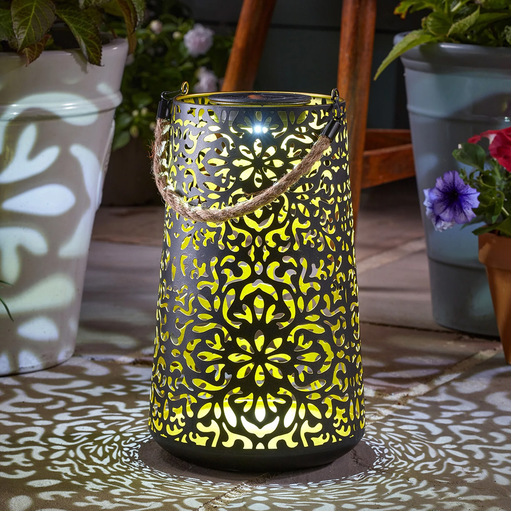 Metal Silhouette Solar Lantern